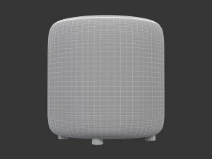 Round Fabric Ottoman 3D Model