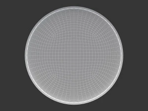 Round Fabric Ottoman 3D Model