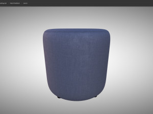 Round Fabric Ottoman 3D-Modell
