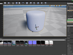 Round Fabric Ottoman 3D-Modell