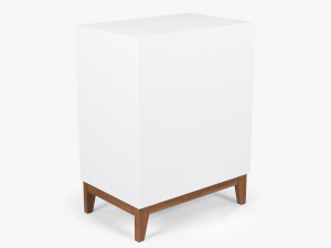 White Chest of Drawers Model 3D