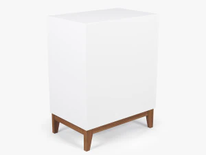 White Chest of Drawers 3D Model
