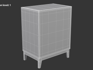 White Chest of Drawers Model 3D