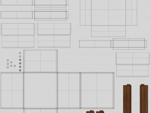White Chest of Drawers Model 3D