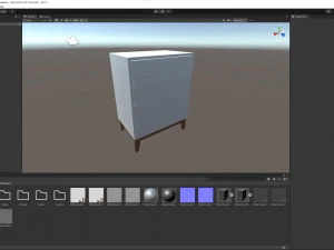 White Chest of Drawers 3D Model