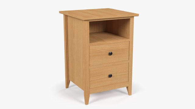 Wooden Bedside Table Modèle 3D .c4d .max .obj .3ds .fbx .stl .blend 