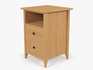 Wooden Bedside Table Modèle 3D