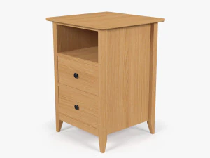 Wooden Bedside Table 3D Model