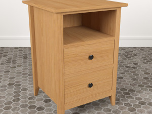 Wooden Bedside Table Modèle 3D