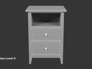 Wooden Bedside Table Modèle 3D
