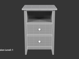 Wooden Bedside Table Modèle 3D
