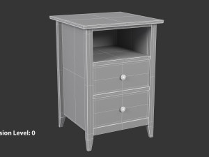 Wooden Bedside Table Modèle 3D