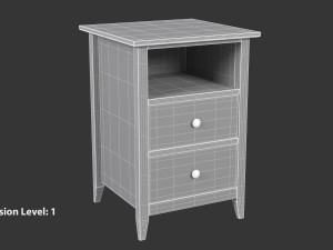 Wooden Bedside Table Modèle 3D