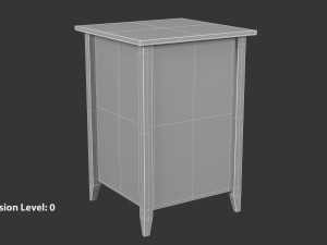 Wooden Bedside Table Modèle 3D