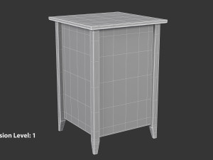 Wooden Bedside Table Modèle 3D