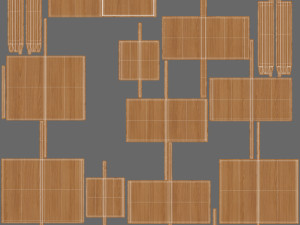 Wooden Bedside Table Modèle 3D