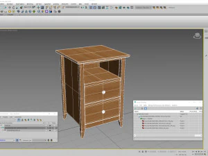 Wooden Bedside Table 3D Model