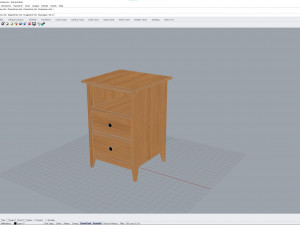 Wooden Bedside Table Modèle 3D