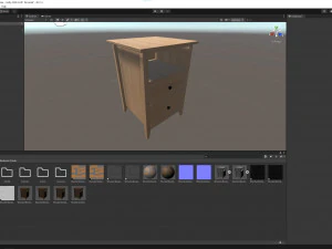 Wooden Bedside Table 3D Model