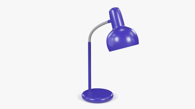 Blue Table Lamp 3D 모델 .c4d .max .obj .3ds .fbx .stl .blend 