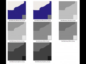 Blue Table Lamp 3D Model