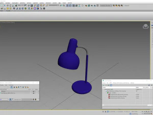 Blue Table Lamp 3D Model