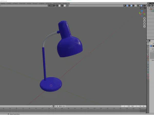 Blue Table Lamp 3D Model