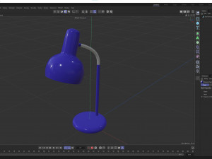 Blue Table Lamp 3D 모델