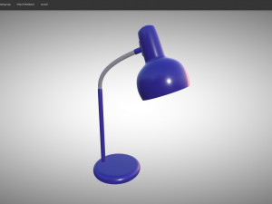 Blue Table Lamp 3D 모델