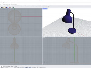 Blue Table Lamp 3D 모델