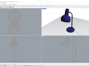 Blue Table Lamp 3D Model
