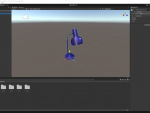 Blue Table Lamp 3D 모델