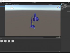 Blue Table Lamp 3D Model