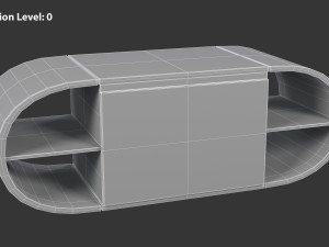 Round TV Stand 3D Модель