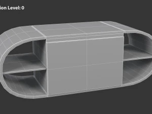 Round TV Stand 3D Model