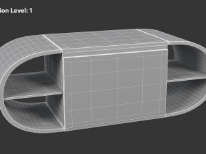 Round TV Stand 3D Модель