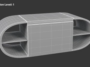 Round TV Stand 3D Model