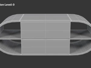 Round TV Stand 3D Model