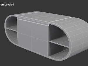 Round TV Stand 3D Model