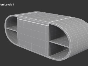 Round TV Stand 3D Модель