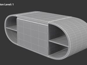 Round TV Stand 3D Model