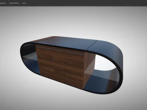 Round TV Stand 3D Model