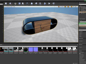 Round TV Stand 3D Model