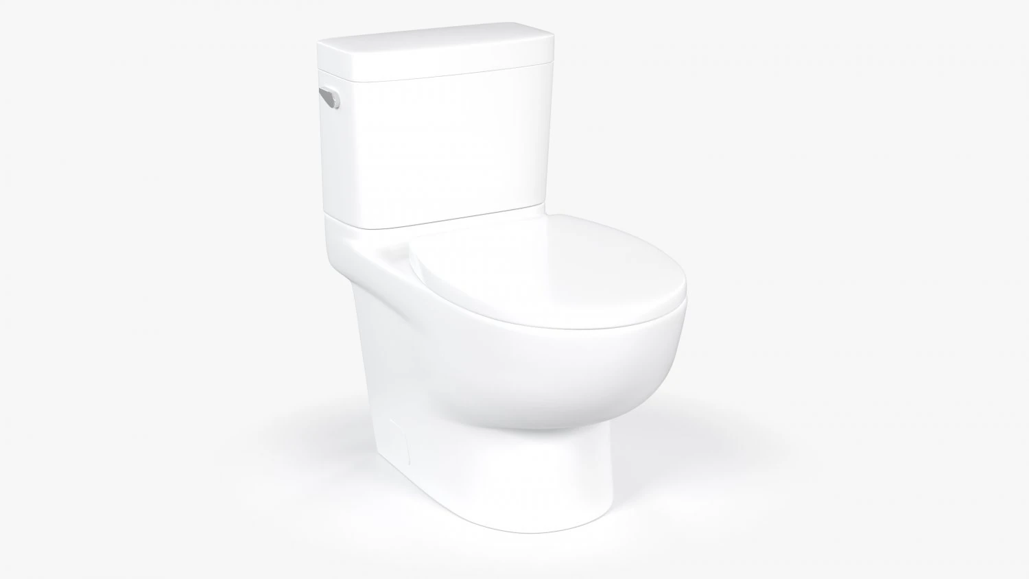 Classic White Toilet 3D Model .c4d .max .obj .3ds .fbx .stl .blend