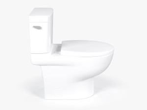 Classic White Toilet 3D Model
