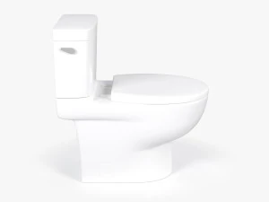 Classic White Toilet 3D Model