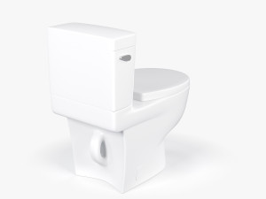 Classic White Toilet 3D Model