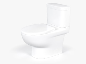 Classic White Toilet 3D Model