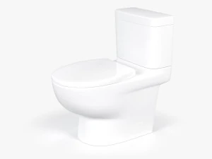 Classic White Toilet 3D Model