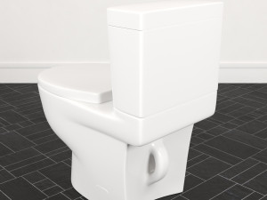 Classic White Toilet 3D Model
